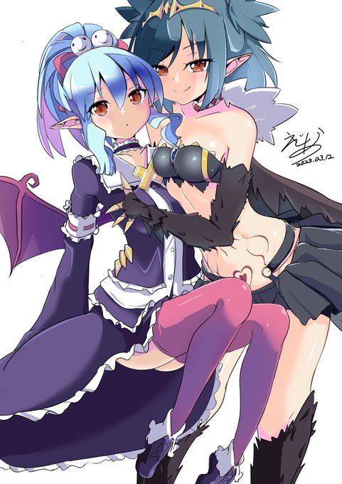 コミッションでご依頼いただきました。
ツヴァイ2のアルウェンとよその子さんのツーショットです。 