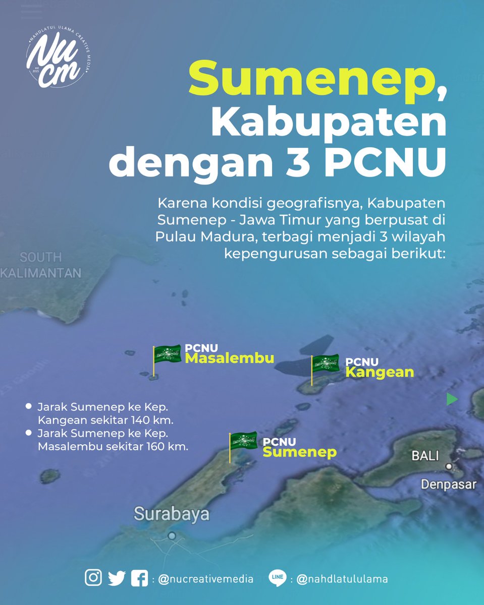 NUCreativeMedia's tweet photo. Adakah kabupaten yang memiliki lebih dari 1 PCNU? Ada, bahkan tidak hanya memiliki 2 PCNU, namun 3 sekaligus! Siapakah kabupaten tersebut? Simak infografis berikut ini!

#nahdlatululama #islam #PCNU https://t.co/gNyxuzLi8n