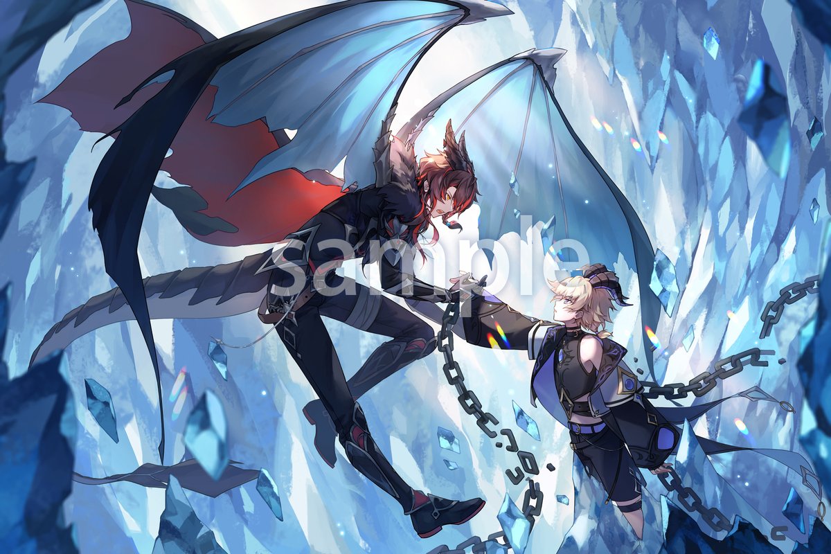 「去年七月ぐらいのご依頼オリジナルキャラの竜族兄弟の話だ依頼のため転載や使用は一切」|之之_Sharon(๑•̀ㅂ•́)و✧のイラスト