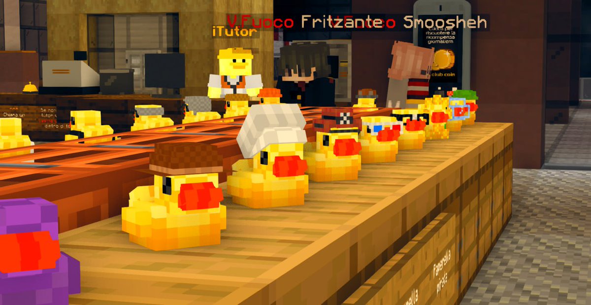 TecnoRoleplay's tweet photo. Le 20 diverse #paperelle vi stanno aspettando al #TheClub di Victoria, siamo curiosi di vedere come deciderete di metterle in mostra👀

#TecnoRoleplay #Minecraft #MinecraftIta #MinecraftRoleplay #Roleplay #videogames #duck #ducks #cepostaperte #Eurovision #cepaperaperte #papera https://t.co/X6cayE4jwU