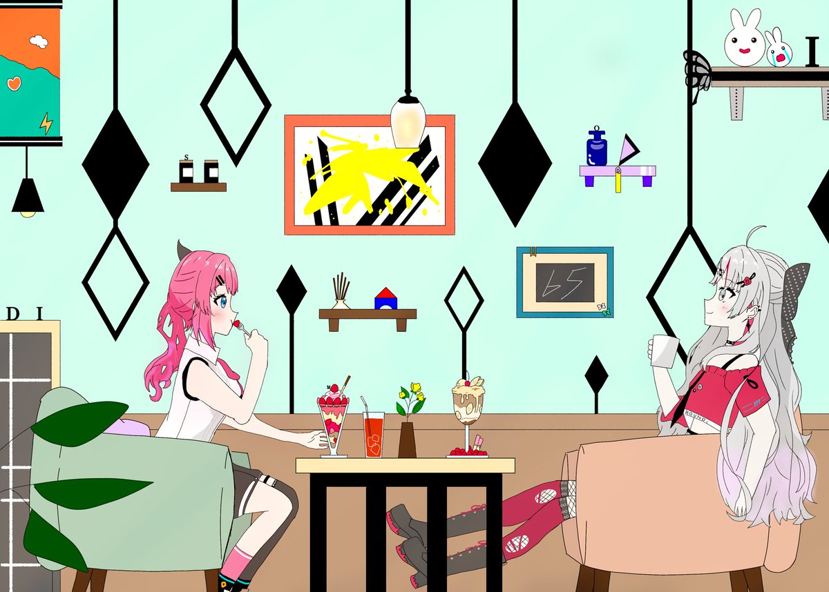 2人の配信多くて嬉しい
#流石神絵師
#もちめるあーと