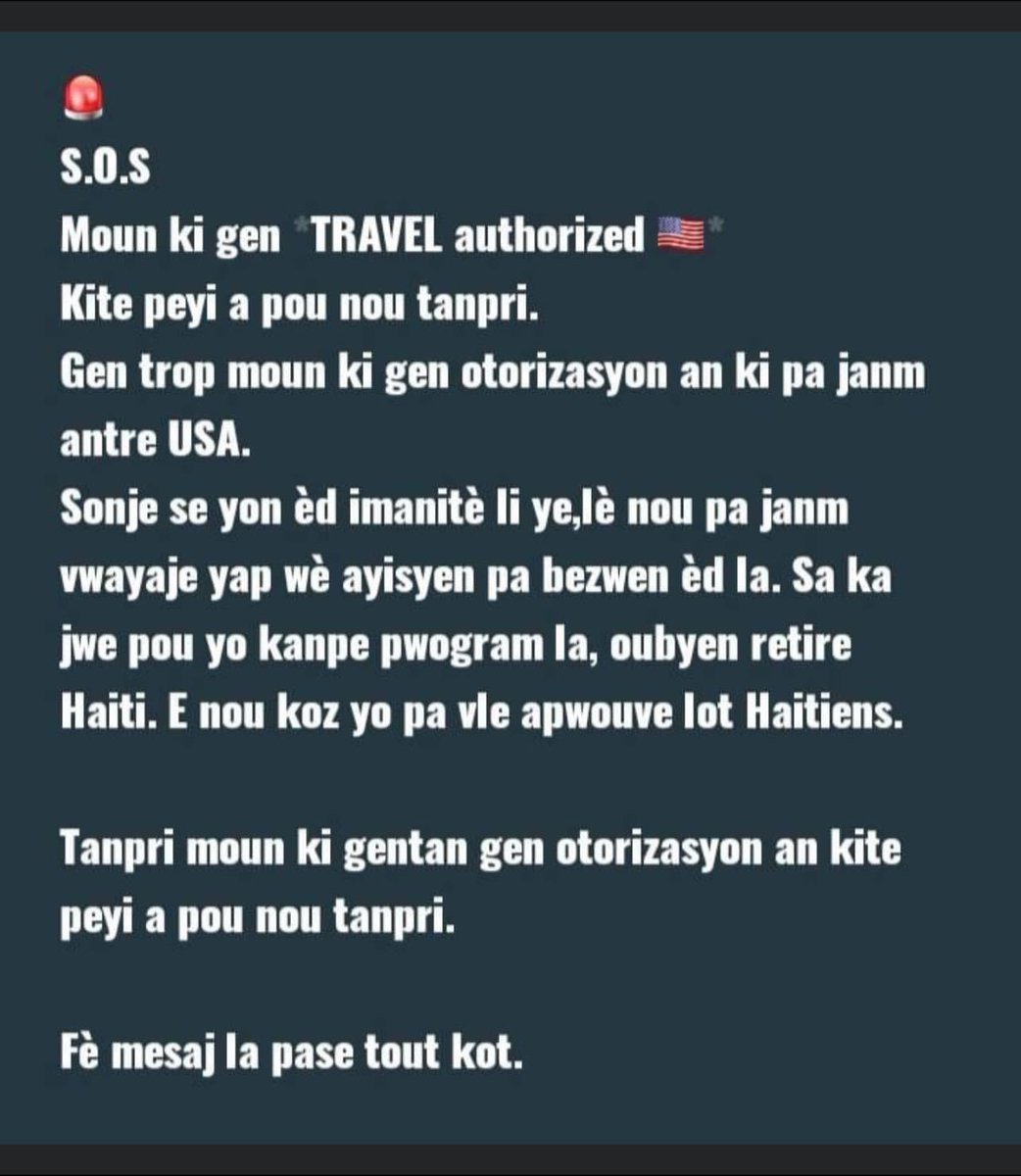 Ayisyen bay problem Tt jan