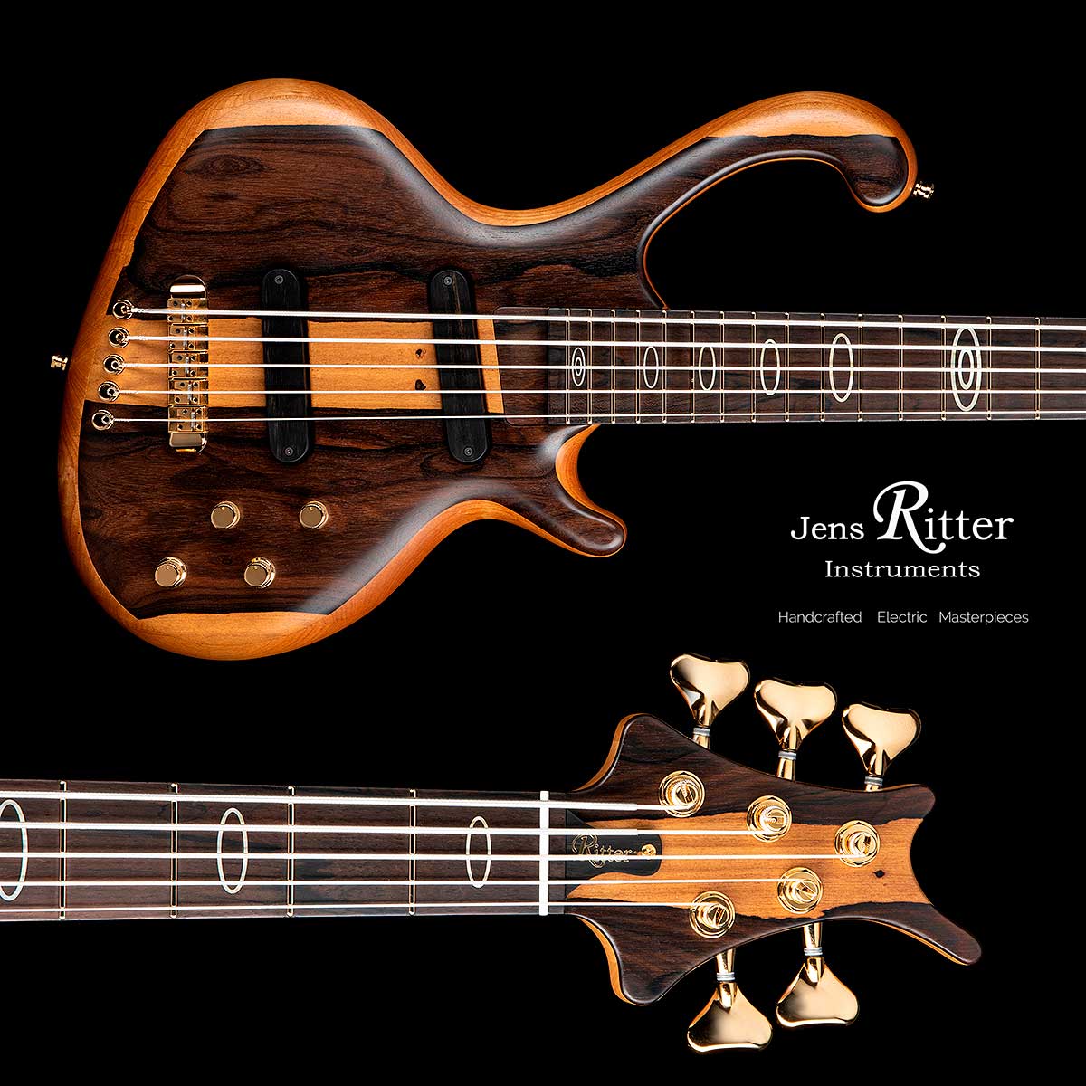 JensRitter's tweet photo. This 34.5" Roya 5-string bass with Ziricote top is ready to ship!
More info at https://t.co/rp65uKMXV2
#bassguitar
#custombass
#electricbass
#baixoeletrico
#bassist
#bassplayer
#madeingermany
#jensritterinstruments
#ギター職人
#highendbass
#basscollector 
#bajoelectrico
#奢华 https://t.co/oNNle0QJqT