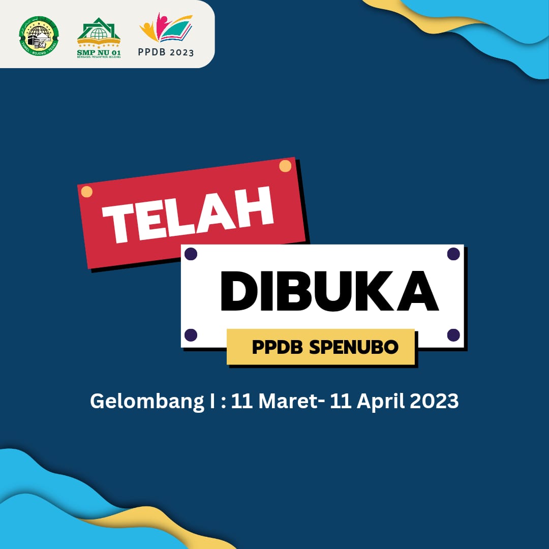 spenubo's tweet photo. Telah dibuka Penerimaan Peserta Didik Baru SMP NU 01 Berbasis Pesantren Bojong.
Silakan cek infografis berikut ya;
Pendaftaran secara online bisa dengan klik link :
https://t.co/Ds8D8tEcEj
Ikuti media sosial kami untuk mendapatkan berita terbaru.
Ayo mondok, 
Ayo daftar Spenubo! https://t.co/nF7BMT1I9m