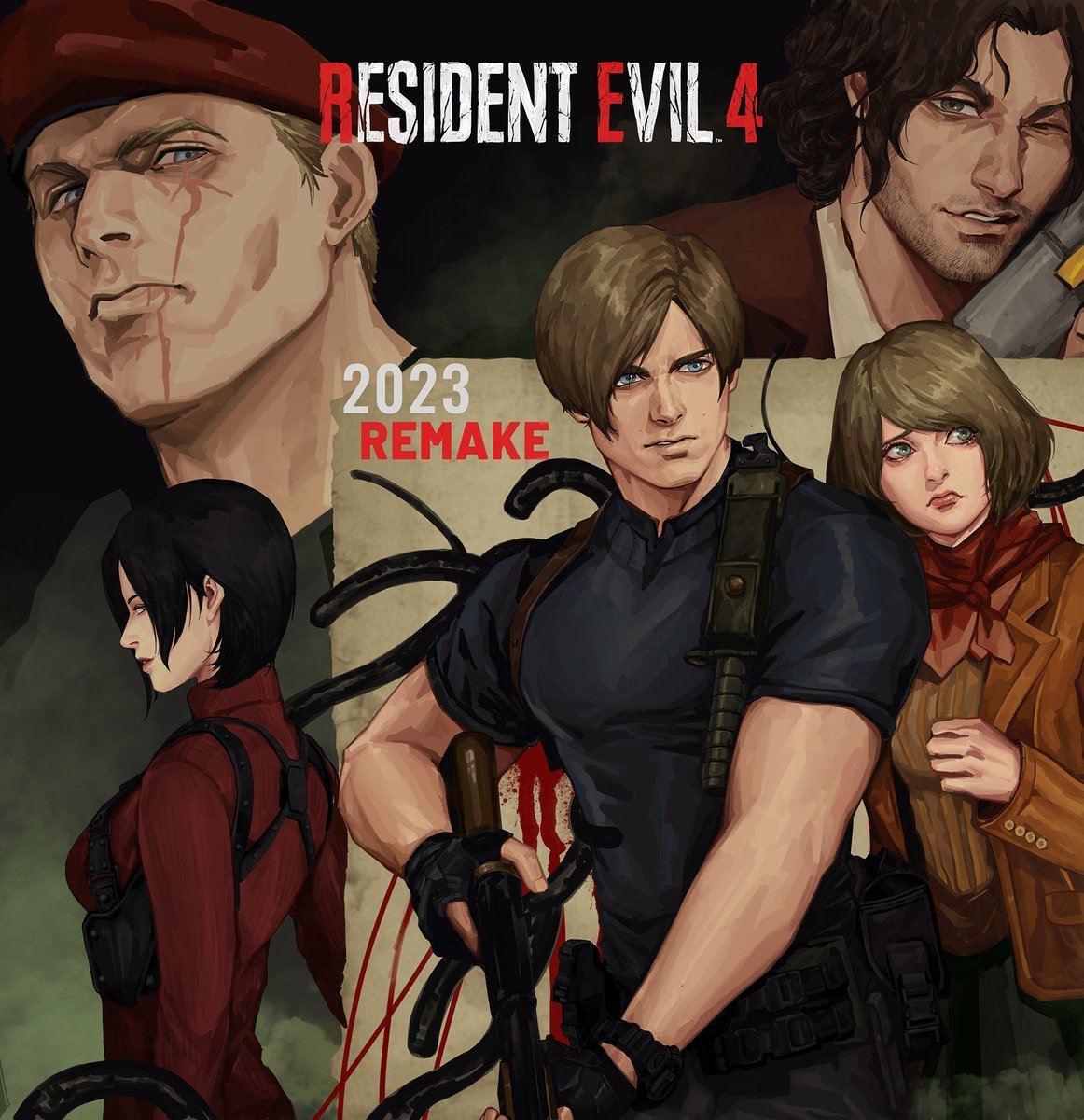 终于... #ResidentEvil4Remake #LeonKennedy #AdaWong #AshleyGraham #LuisSera #JackKrauser