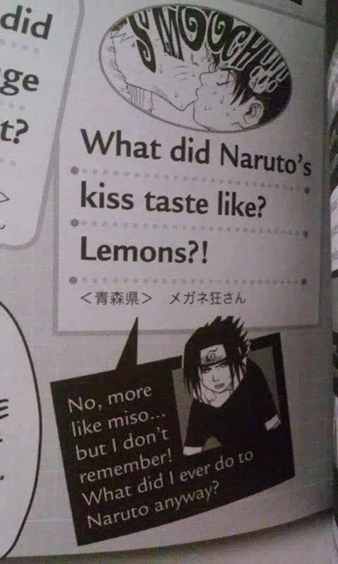 wlwsasuke's tweet photo. naruto series becomes ten times funnier when you realize that all the sasunaru moments happened while sasuke was under the impression that naruto kissed him on purpose 😭 https://t.co/B9rcay7k5Y