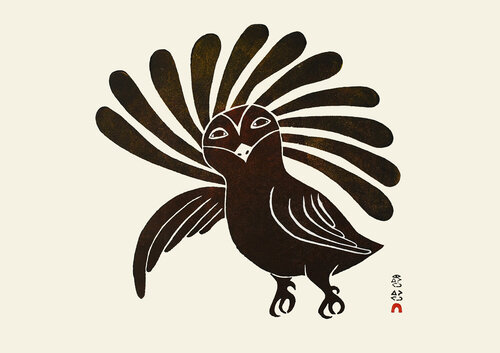 LookNorthNY's tweet photo. Tundra Hawk by Eegyvudluk Ragee
Stonecut first printed in 1969
Released from the archives in 2020
Available at Look North Gallery, NYC
#capedorsetprints #kinngaitstudios
#inuitart #stonecut

https://t.co/Q1WweYtPY1 https://t.co/YOcbwI8t8F