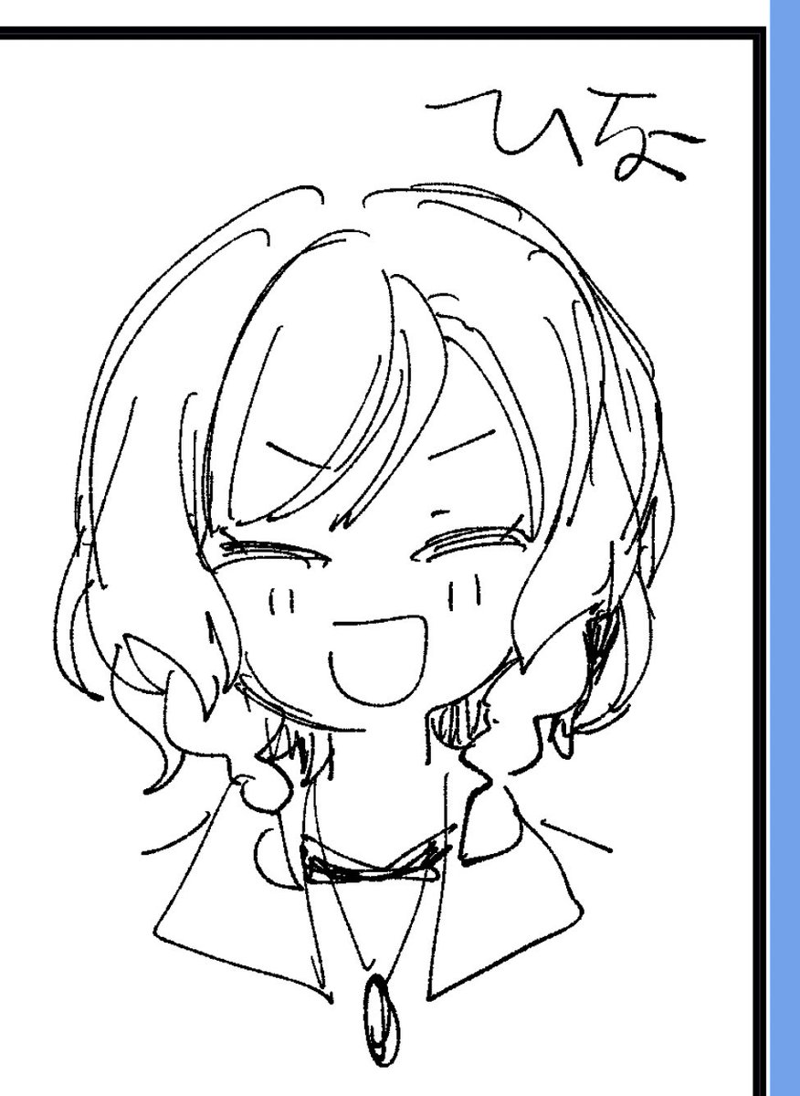 らくがき日菜とうろ覚えで描いた彩ちゃんのサイン 