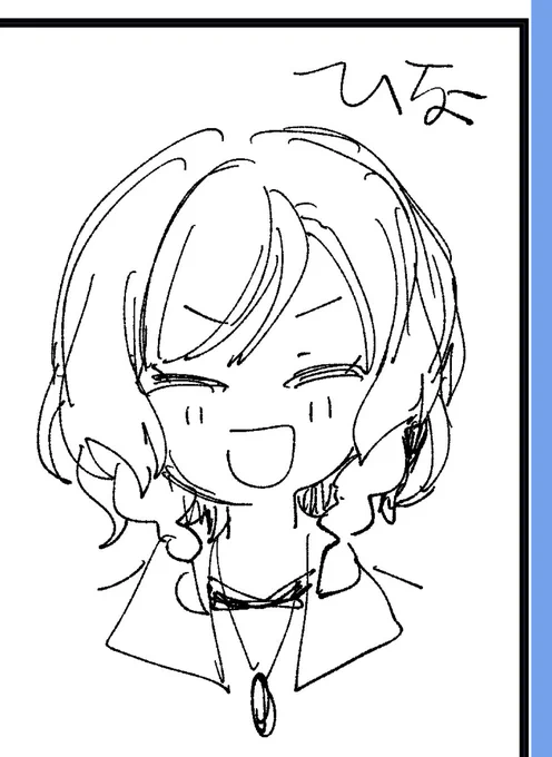 らくがき日菜とうろ覚えで描いた彩ちゃんのサイン 