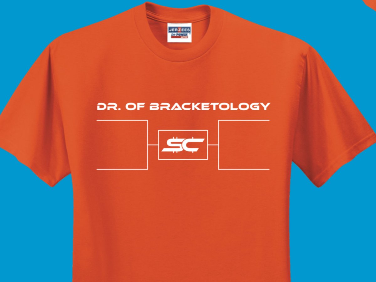 scccllc's tweet photo. #GIVEAWAY Win this Dr. of Bracketology #shirt! All you need to do is:
1. Like
2. Follow @scccllc
3. Retweet
That’s it! And you’ll be entered for a chance to win! #marchmadness2023 #NCAAB #SelectionSunday #bracketchallenge #officepool #collegebasketball https://t.co/PbY0aihDtx