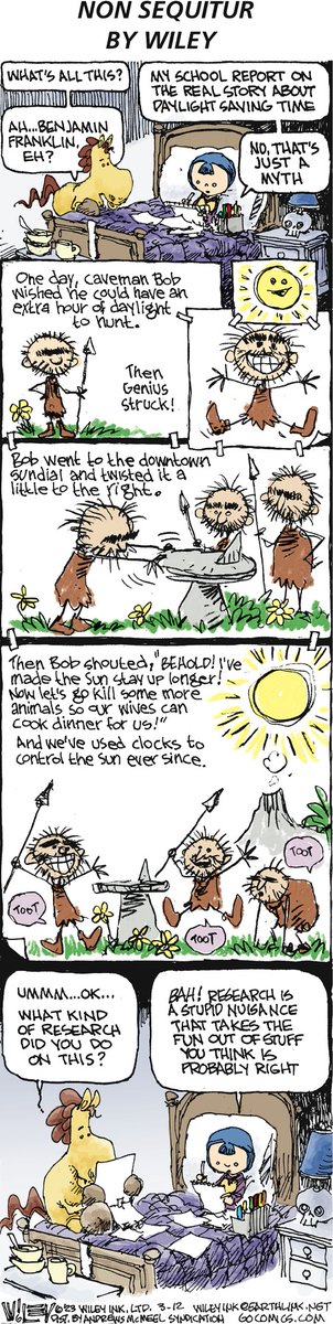hunleyeric's tweet photo. Non Sequitur by Wiley Miller for Sun, 12 Mar 2023 https://t.co/f3lX51P6ao | @TheWileyMiller #NonSequitur #ComicStrip #WileyMiller https://t.co/T3kRKq5I9E