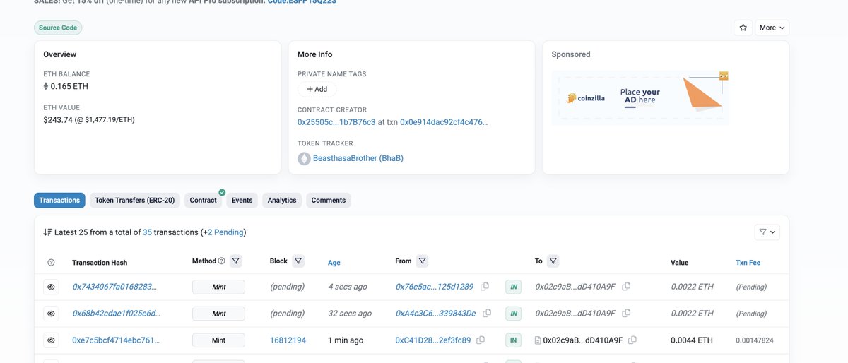 #BhaB Dao now has 0.165eth in assets
After reaching 1.3eth, we will complete the first purchase of #AKCB.

Mint on：beasthasabrother.com