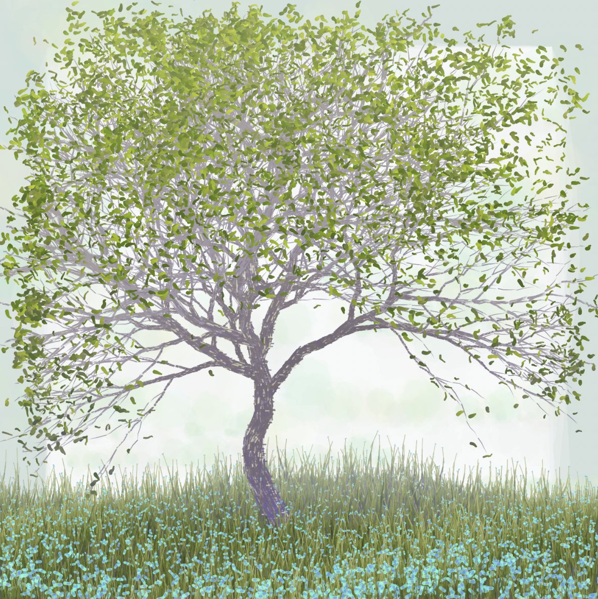 #Collect365days Day 68, Collect Ornamental Tree by 
<a href="/nudoru/">Matt Perkins</a> It looks like an open green velvet umbrella, it sways gently when the wind blows. #generativeart