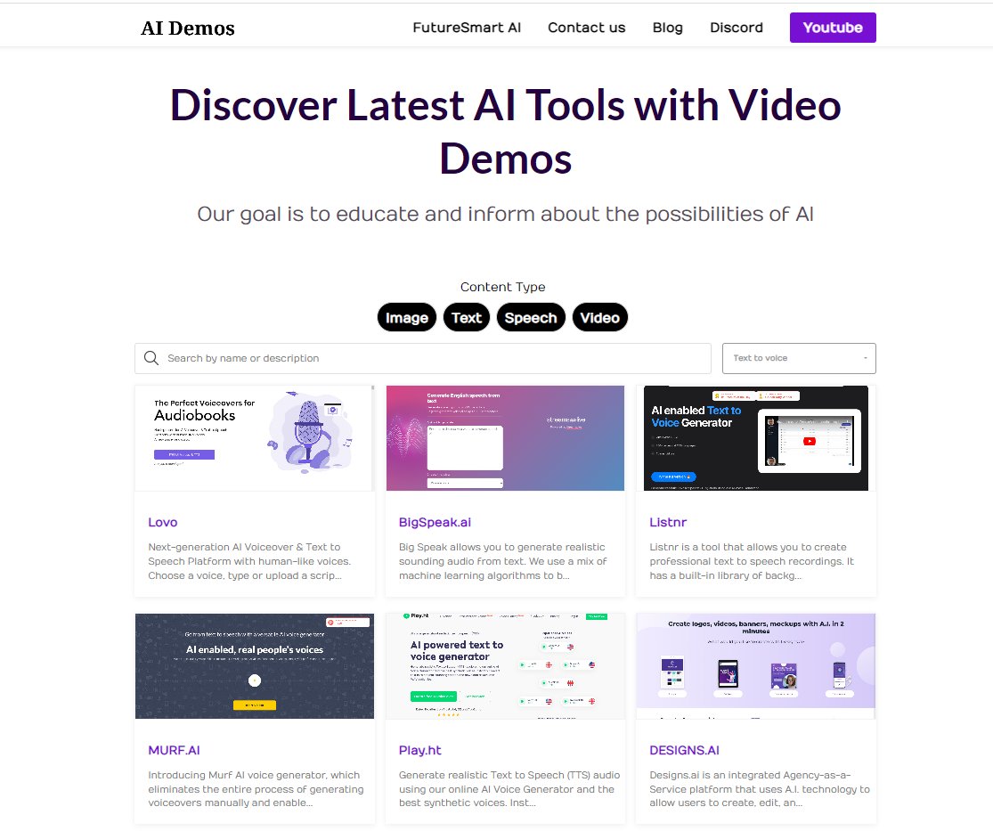 pradip_nichite's tweet image. Don&apos;t get left behind in the rapidly advancing world of AI! 🔥

Check out @aidemos_video💻, your go-to directory for over 100+ video demonstrations of the latest AI tools, technologies, and SaaS solutions 💰.

👉 aidemos.com