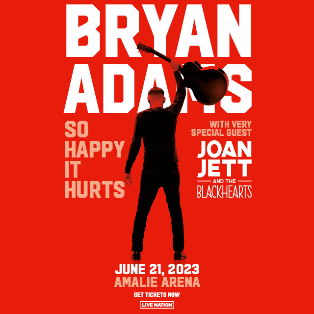 Clear your schedule and add this to it! Bryan Adams, and Joan Jett and the Blackhearts on stage at Amallie Arena June 21st, and we have your chance to win tickets!! 

bit.ly/3IxgU5z

#DoveContests #wduvcontests  #sohappyithurtstour #amaliearena #tampatours