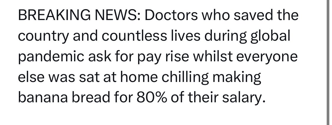 zackferguson's tweet photo. Fuck this take. We couldn’t have got through that first year without the people who sacrificed 20% of their salary and diligently stayed at home to protect others. All I want is to be paid fairly for the work I do. Doctors spouting shit like this need to shut the fuck up https://t.co/hyt6hXK9KS