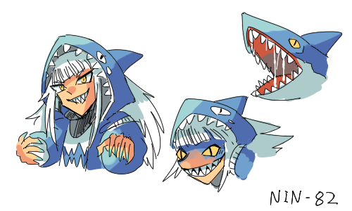 「shark hood」 illustration images(Latest｜RT&Fav:50)