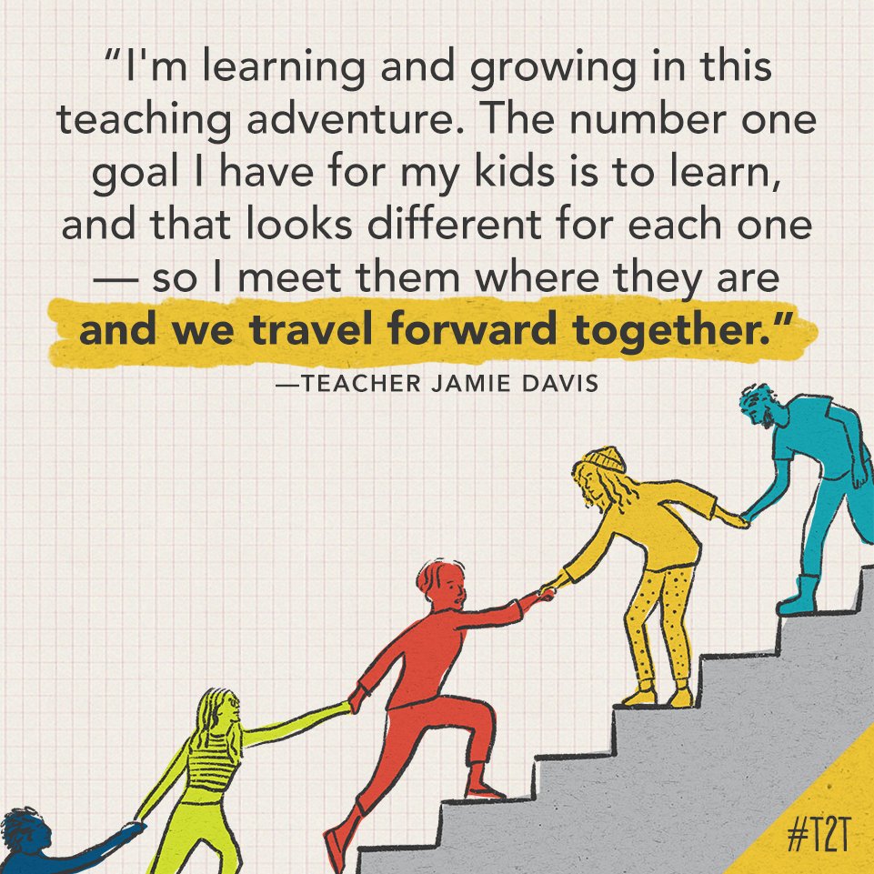 teacher2teacher's tweet photo. This journey is no one's but yours. 

(Wisdom via T @Mama__Davis) #edchat #EduTwitter https://t.co/zg0o3ZeGOn