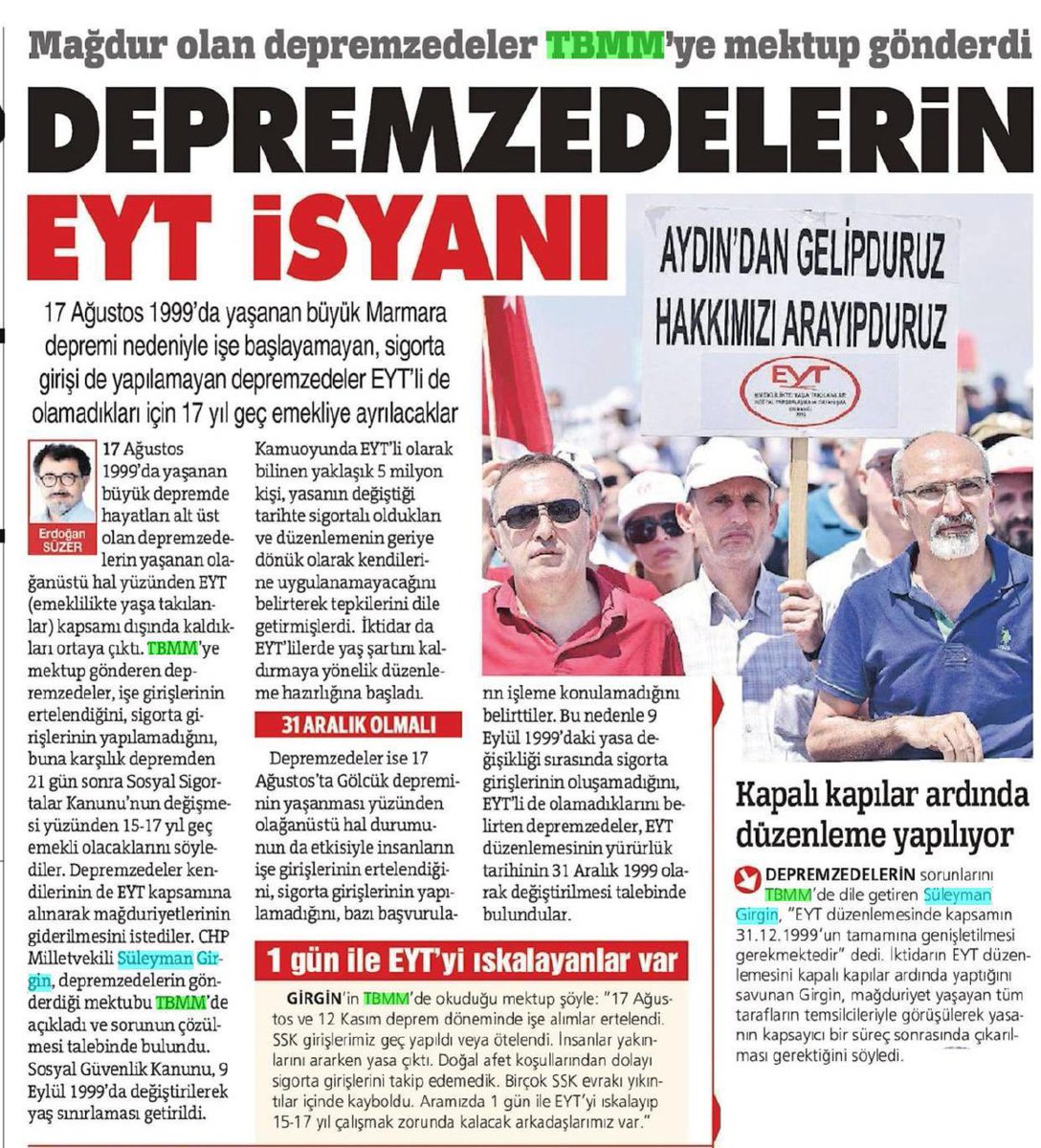 YucellGnc's tweet photo. @ErbakanFatih Sayın Genel başkanım
Biz 99 depremi sırasında çalışmış ama sigorta girişleri ötelenmis, bu sebeple #Eyt Kapsamı dışında kalmış kişileriz. Yaşadığımız bu mağduriyeti göreceğinize ve desteklerinizi esirgemeyeceginize inanıyoruz . #Eyt99SonuTorbaYasaya https://t.co/lt8PBhtnmG