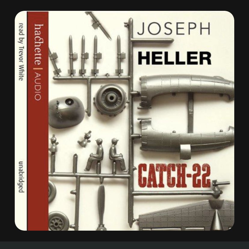 gem_myS's tweet photo. Thank you Joseph Heller for making me laugh out loud, even when my mood is low. Amongst many other qualities, Catch-22 is endlessly entertaining. Genius 👌 https://t.co/Cly674q6PO