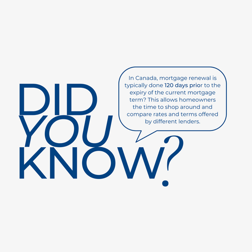 Mortgage4youcom's tweet image. Is your mortgage renewal coming up? If so, it's time to start shopping around for the best mortgage rate and terms! Make sure to get your mortgage renewal process started 120 days prior to the expiry of your current mortgage term. #MortgageRenewal #ShopAround #SaveMoney