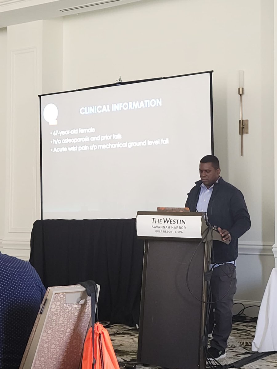 Kevin McGill (@kevinmcgillmd) on Twitter photo Presenting a pisiform dislocation case at OCAD! 👇🏿👇🏿👇🏿🦴🦴🦴
#OneCaseADay <a href="/SSRbone/">Society of Skeletal Radiology</a> <a href="/UCSFimaging/">UCSF Imaging</a> #UCSF_MSK #SSR2023 #RadTwitter #OrthoTwitter #SavannahGA Presenting a pisiform dislocation case at OCAD! 👇🏿👇🏿👇🏿🦴🦴🦴
#OneCaseADay <a href="/SSRbone/">Society of Skeletal Radiology</a> <a href="/UCSFimaging/">UCSF Imaging</a> #UCSF_MSK #SSR2023 #RadTwitter #OrthoTwitter #SavannahGA