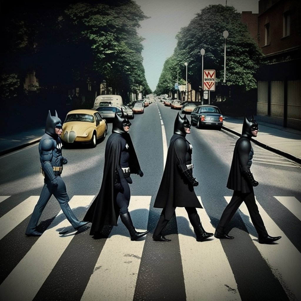 AI Art, Batman Edition Beatles Abbey Road
#aiart #aiartcommunity #aiartwork