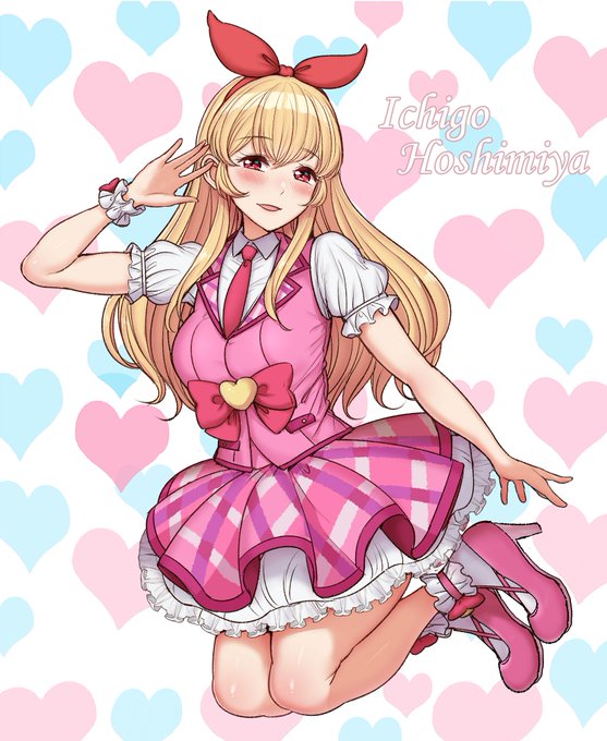 #星宮いちご生誕祭2023
いちごちゃん誕生日おめ。

22歳のいちごが久しぶりにピンクステージコーデを着てみたイメージで。 