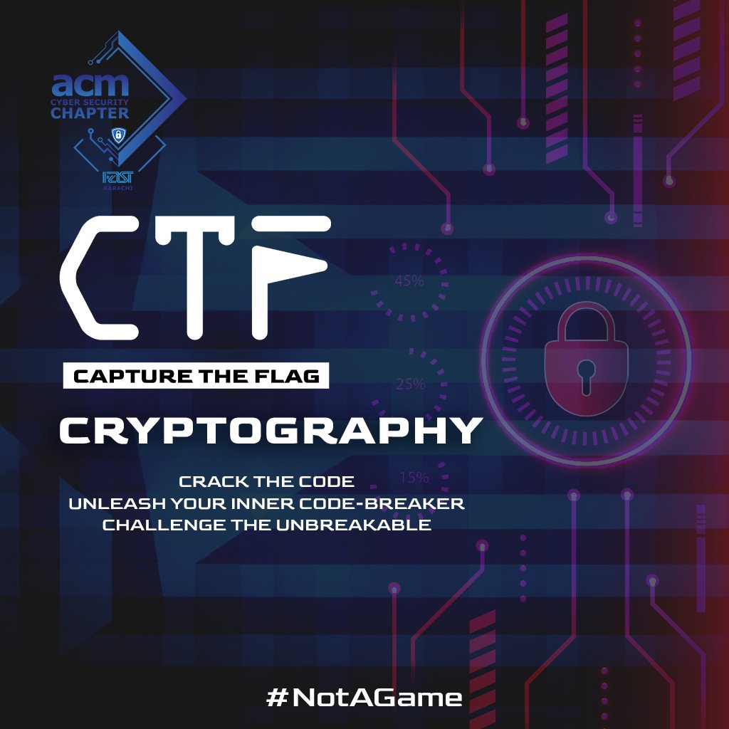 acm_cys's tweet image. Intra-Fast CTF Category Reveal (4/5)

Crack the code,
Unleash your inner code-breaker
Challenge the Unbreakable

Challenges in this category involve cryptography, which includes encryption and decryption techniques. 

#SecurityIsJustAnIllusion
#NotAGame