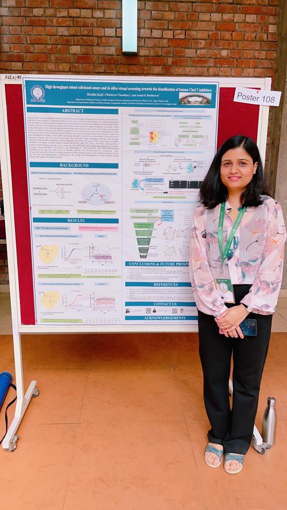 A poster from Prof Anand Bachhawat's lab showed inhibition of ChaC1 to keep glutathione levels high in humans. Glutathione is responsible for slowing ageing and the prevention of various neuro degenerative disorders. 

(1/6)
