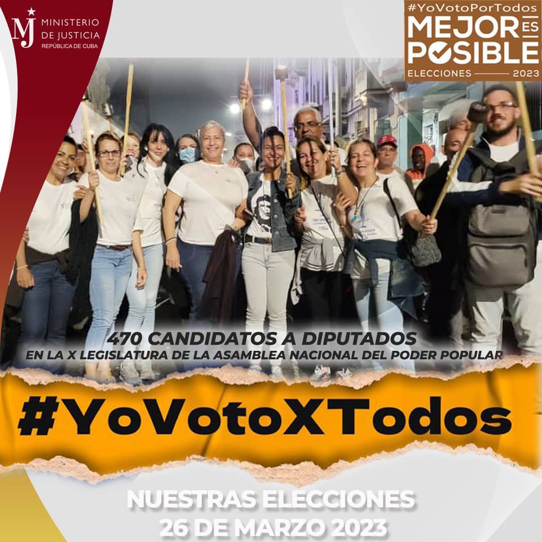 Nuestro equipo de @CubaMinjus listo para votar por todos el 26 de marzo. #YoVotoXTodos #MejorEsPosible