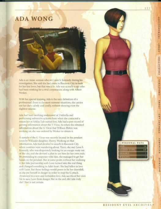 Ada Wong, Capcom Database