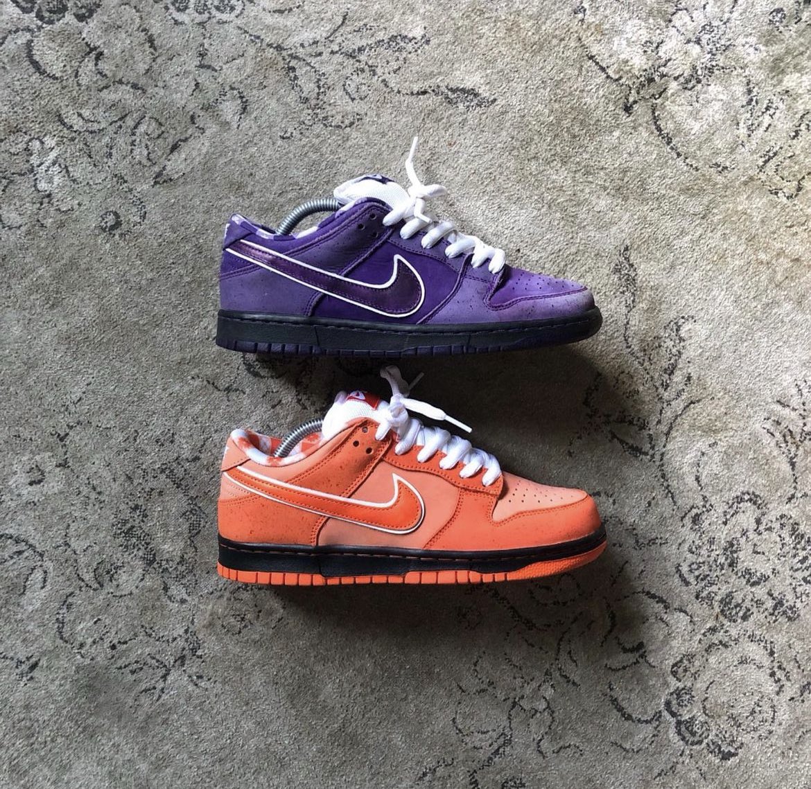 #Nike SB #Dunk Low 

#Lobster Personal Pairs❗️
💜Purple or 🦞Orange ?

Which will you pick ?

@elonmusk @nikesb @MJ23Covers 
#nikeair #SundayMotivation #twitter #marselkicks