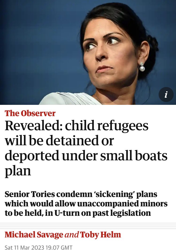 supertanskiii's tweet photo. Unaccompanied child refugees could be detained or deported, this is beyond shocking. Remind me, how was Lineker wrong to say that this bill is immeasurably cruel? Even Priti Patel has concerns and her favourite pastime is drinking the tears of poor people. https://t.co/zVIRp8RU0e