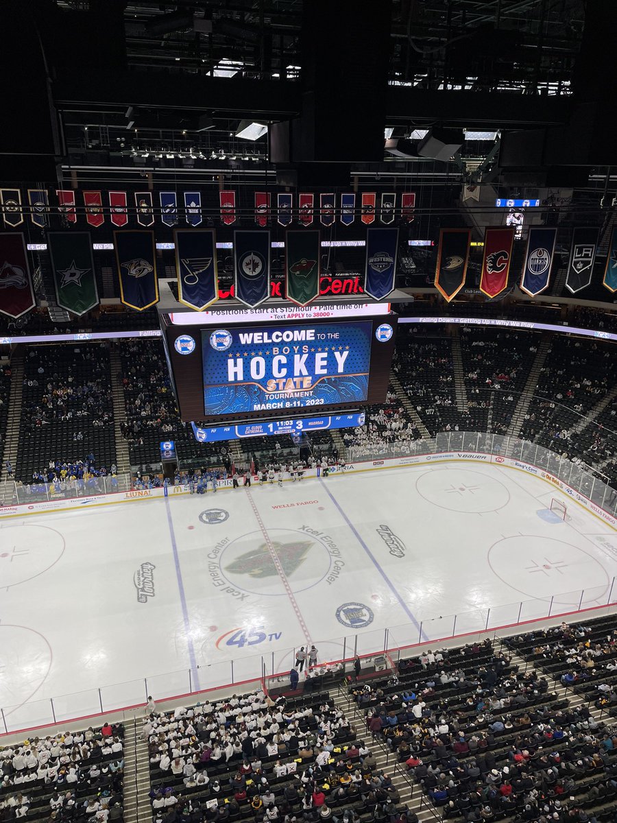 Four great event at @XcelEnergyCtr over the past 3 weeks. @MSHSL State Tournaments for Girls Hockey, Wrestling, Boys Hockey and Bruce Springsteen @springsteen concert!!