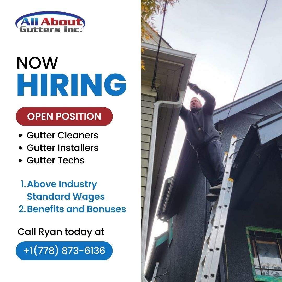 about_inc's tweet photo. JOIN THE ALL ABOUT GUTTERS TEAM!
Experienced Technicians needed to start right away.
Above Industry Standard Wages
Benefits and Bonuses 
Call Ryan today at +1(778) 873-6136 https://t.co/Nby3En37by