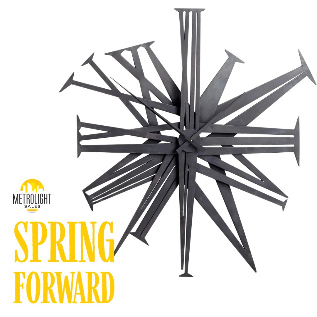 MetrolightSales's tweet photo. Remember to Spring Forward this weekend!
π°: @cyandesignhome Numeral Clock Wall Art #10948
#sundayvibes #cyandesign #homedecor #wallart #clocks #springiscoming #spring2023 #springforward #daylightsavings #cyandesign #cyandesignhome #interiordesign #interiordesigners https://t.co/RP1x1PKDvP