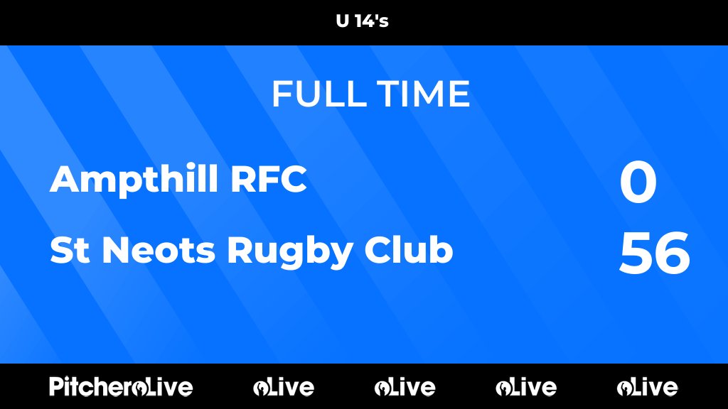 FULL TIME: Ampthill RFC 0 - 56 St Neots Rugby Club
#AMPSTN #Pitchero
stneotsrugbyclub.com/teams/255690/m…
