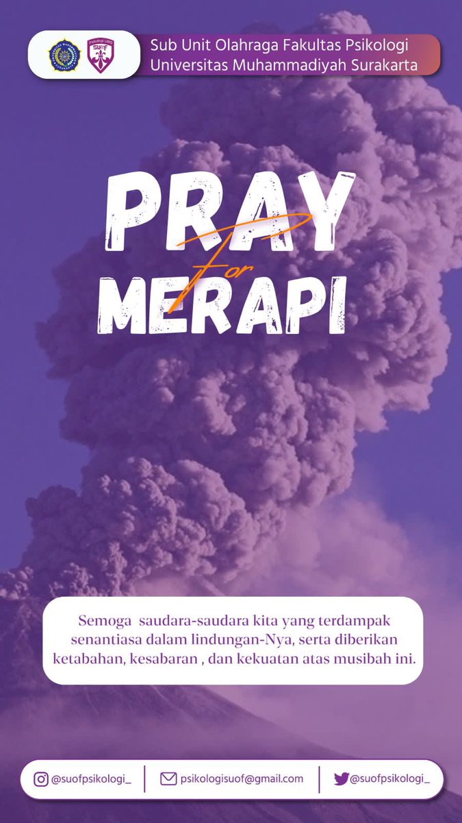 suofpsikologi_'s tweet photo. Pray For Merapi semoga selalu diberikan perlindungan untuk kita semua aamiin🙏🏻🙏🏻 

#prayformerapi #merapi #ErupsiMerapi https://t.co/9FxnerV3Zj