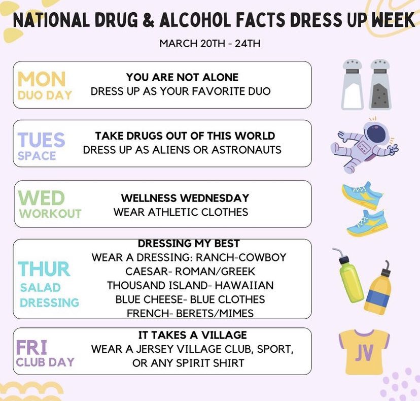mores_rachel's tweet photo. Hey JVHS! March 20-24 is National Drug &amp; Alcohol Facts Week. There will be activities during lunches. Dress up to show your support and remember to hashtag #ndafw #cfisdndafw @jvhsprincipal @JVHS_Counselors @SuptMarkHenry @CyFairISD https://t.co/YS5xNGGQTw