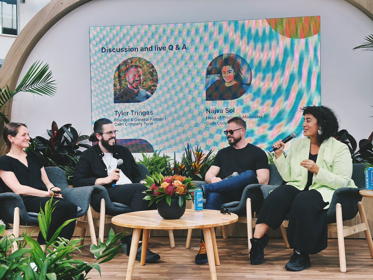 Pretty rad (and surreal) that <a href="/SlackHQ/">Slack</a> chose my words + <a href="/calmfund/">Calm Company Fund 🦭</a> to feature at their activation! 

…and my ops-adjacent status was further cemented by getting on a stage to chat all optimizing slack for small biz. 🤓

#SXSW23