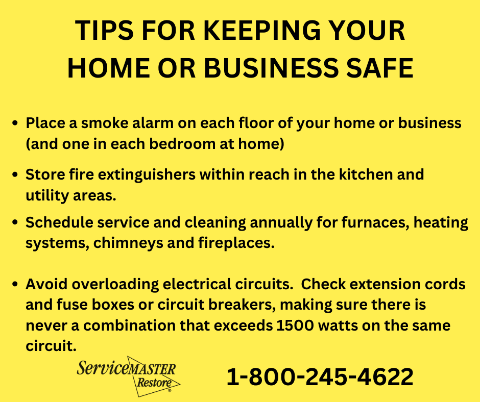 ServiceMaster_S's tweet image. 4 TIPS FOR KEEPING YOUR HOME or BUSINESS SAFE!
