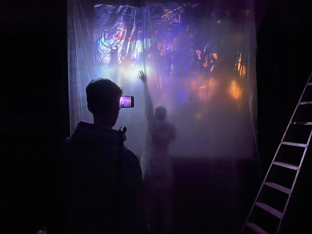 HelikonTheatre's tweet photo. Day 5 of our residency and our last day at @arcstockton was a BLAST!

Many interesting conversations (usually via microphone) and filming some sneaky snippets 👀 https://t.co/RBoX6YZz2R