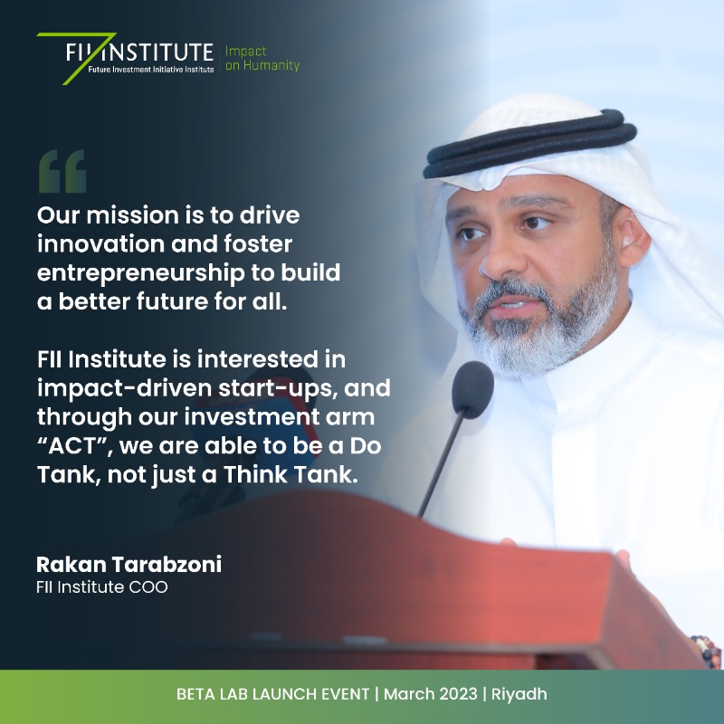 FII_Institute1's tweet photo. We are proud to announce our partnership with @BetalabSA. Together, we look forward to co-create, support, and nurture impact-driven #startups from our the world - driven by #innovation and #entrepreneurship towards an #ImpactOnHumanity.
 #FIIKSA #BetaLab #innovation