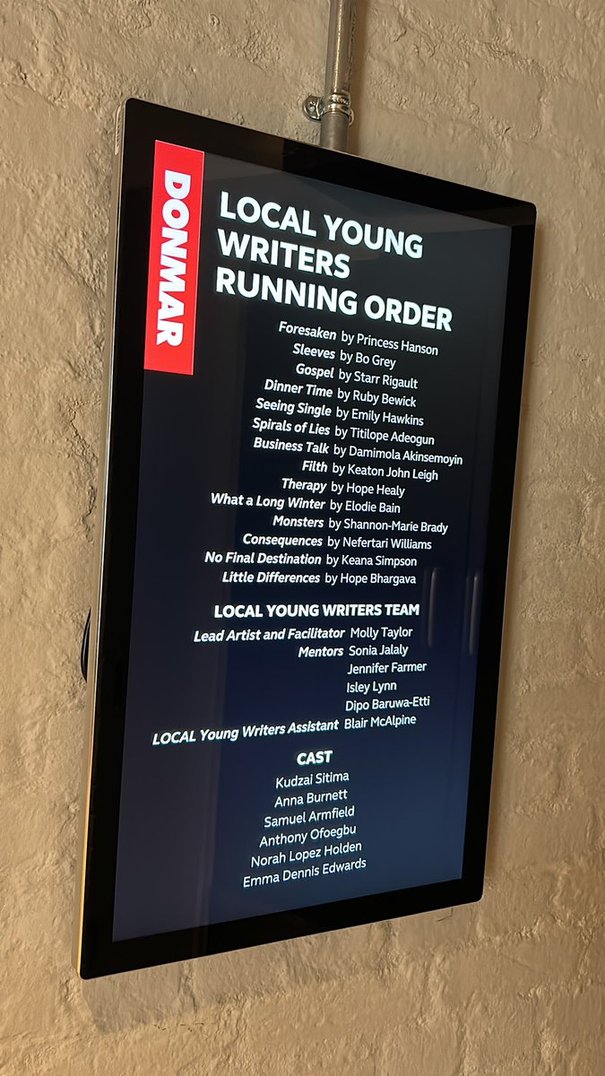Let the month of #DonmarLOCAL sharings begin 🎉 It's our #LOCALYoungWriters turn on stage today. Big shout out to the incredible lead artist behind this programme <a href="/MollyHopeTaylor/">Molly Taylor</a>