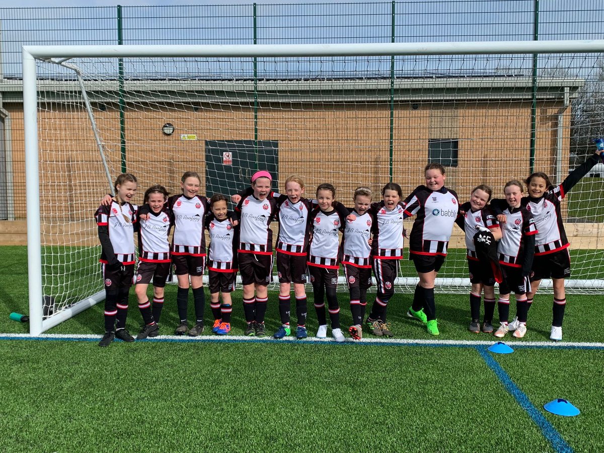 First ever season for our U10 girls (sponsored by @JennyJbroofing ) and this amazing group are through to the Semi Final’s of the @PdplGirls Coulton Plate 🏆⚽️👍 Well done to all involved with the team and best of luck in the Semifinal (and🤞beyond) 👏 #HerGameToo #TheseGirlsCan