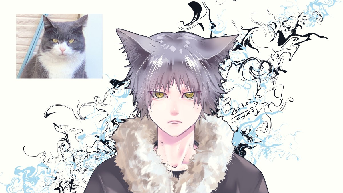 1boy animal ears male focus yellow eyes solo fur trim cat ears  illustration images