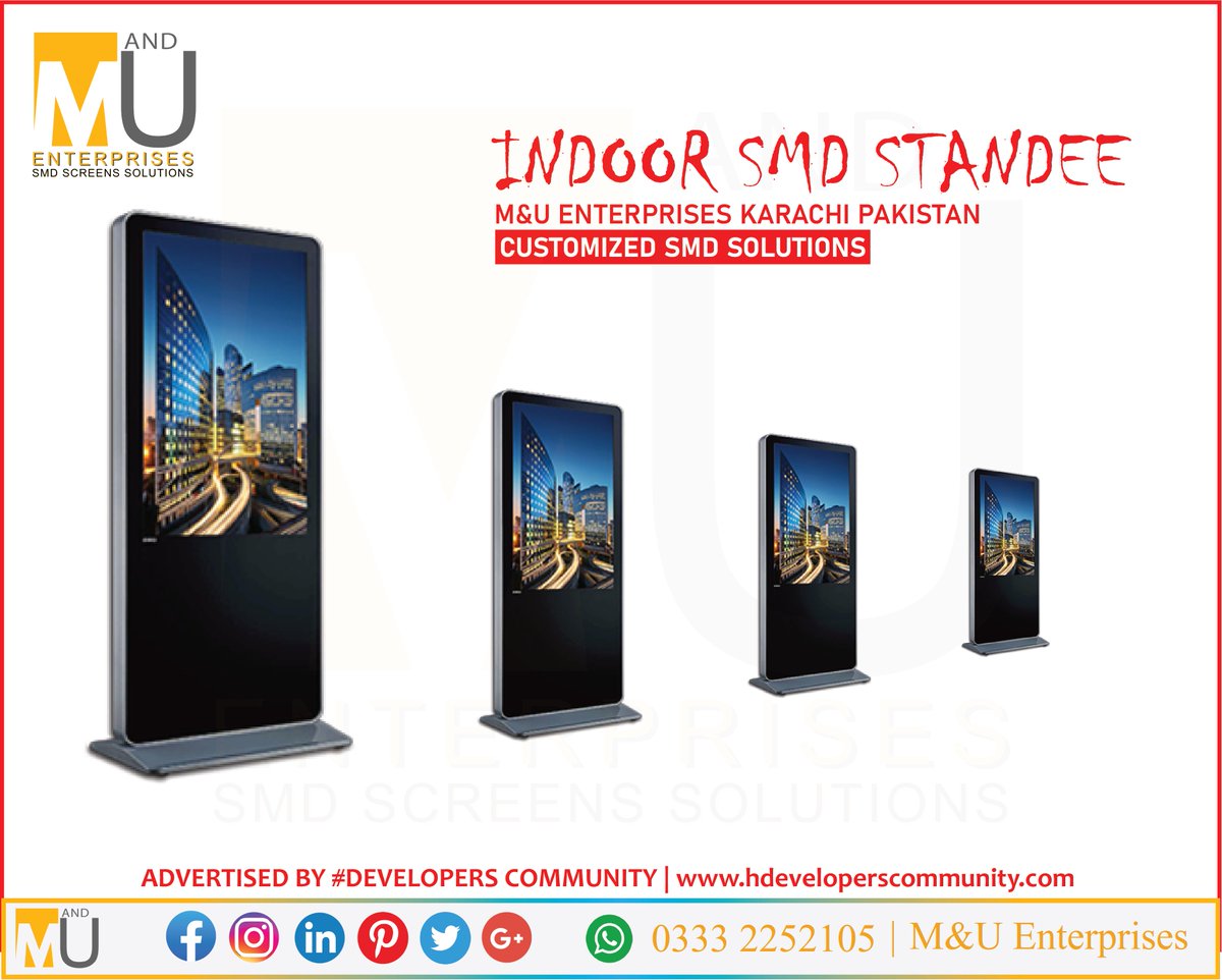 EnterprisesMu's tweet photo. SMD LED Business Solution Provider in Pakistan 

📞Call:
 +92 333 2252105
Visit: https://t.co/1uHQvjEFSz
📌 Sadar, Karachi Pakistan 
Advertised by #Developers Community 

#mu #muenterprises #smdscreen #smdscreeninkarachi #smdinkarachi #karachi #karachibusiness https://t.co/xubLTsdARj