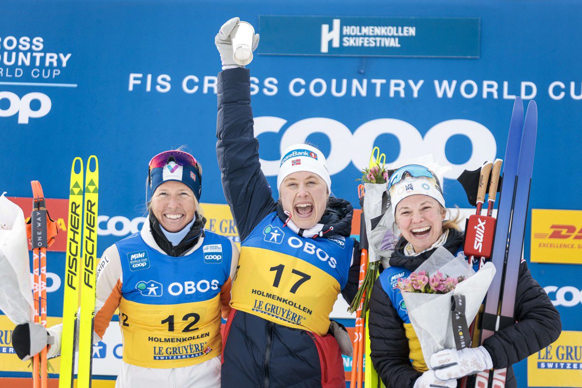 FIS Cross-Country World Cup Holmenkollen / Skifest (Oslo, NOR, March 12, 2023) - Women’s 50km Mass Start Free
1. Ragnhild Gloeersen HAGA (NOR)
2. Astrid Oeyre SLIND (NOR)
3. Jessie DIGGINS (USA)
bit.ly/3l8bPI8