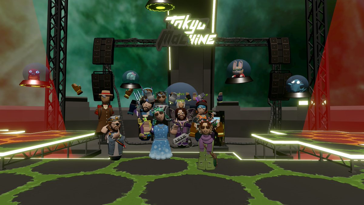 TarapeuticVR's tweet image. Some pictures from the #tokyomachine concert in #recroom yesterday! Rec Room is holding a music festival this weekend and so far it has been incredible!